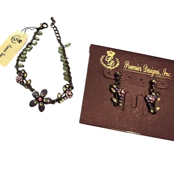 Premier Designs Bracelet & Earrings Set NEW - Picture 1 of 10